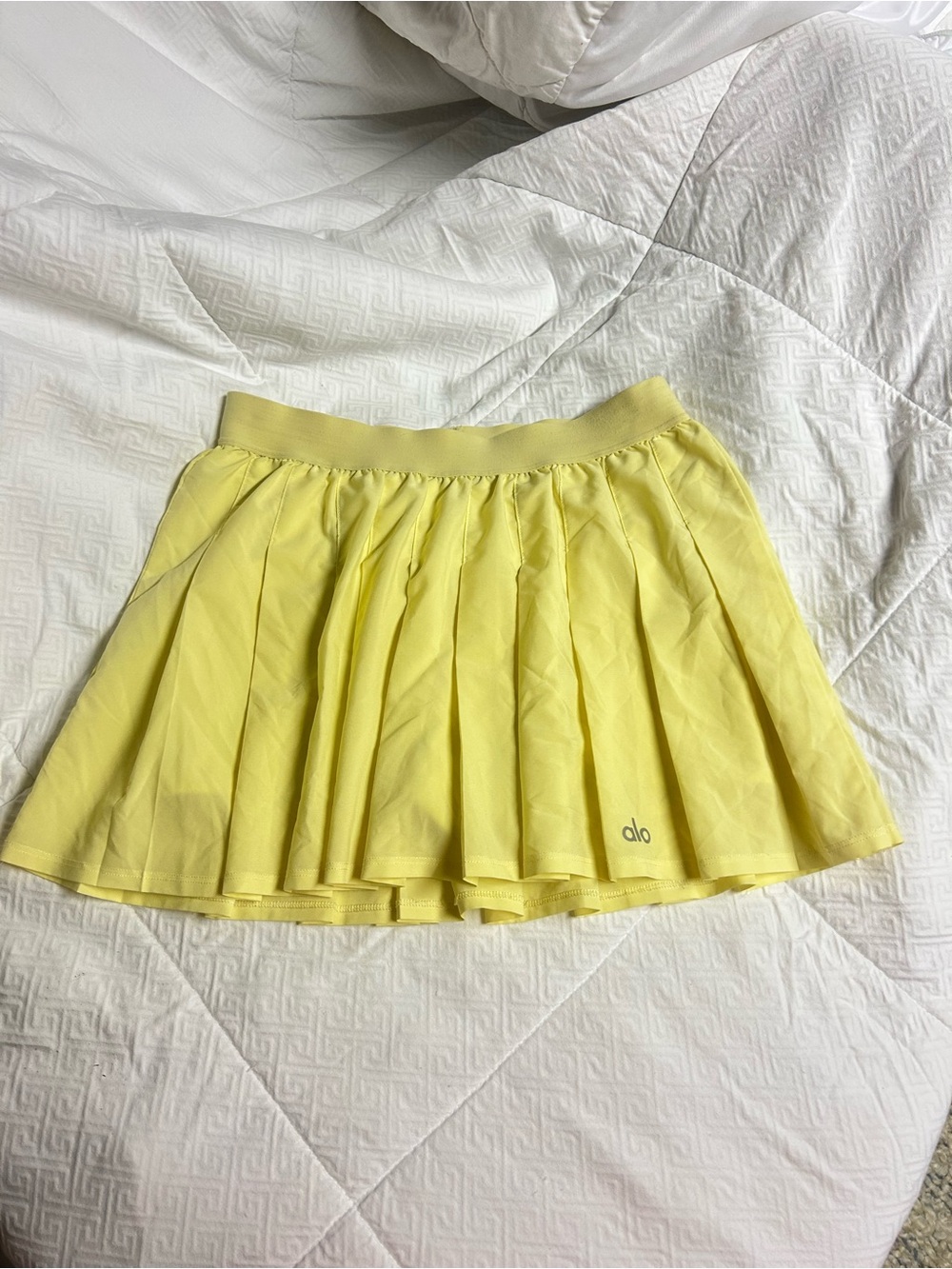 ALO Yoga Yellow Pleated tennis skirt